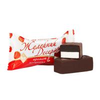 Glazed sweets Jelly dessert with strawberry flavour